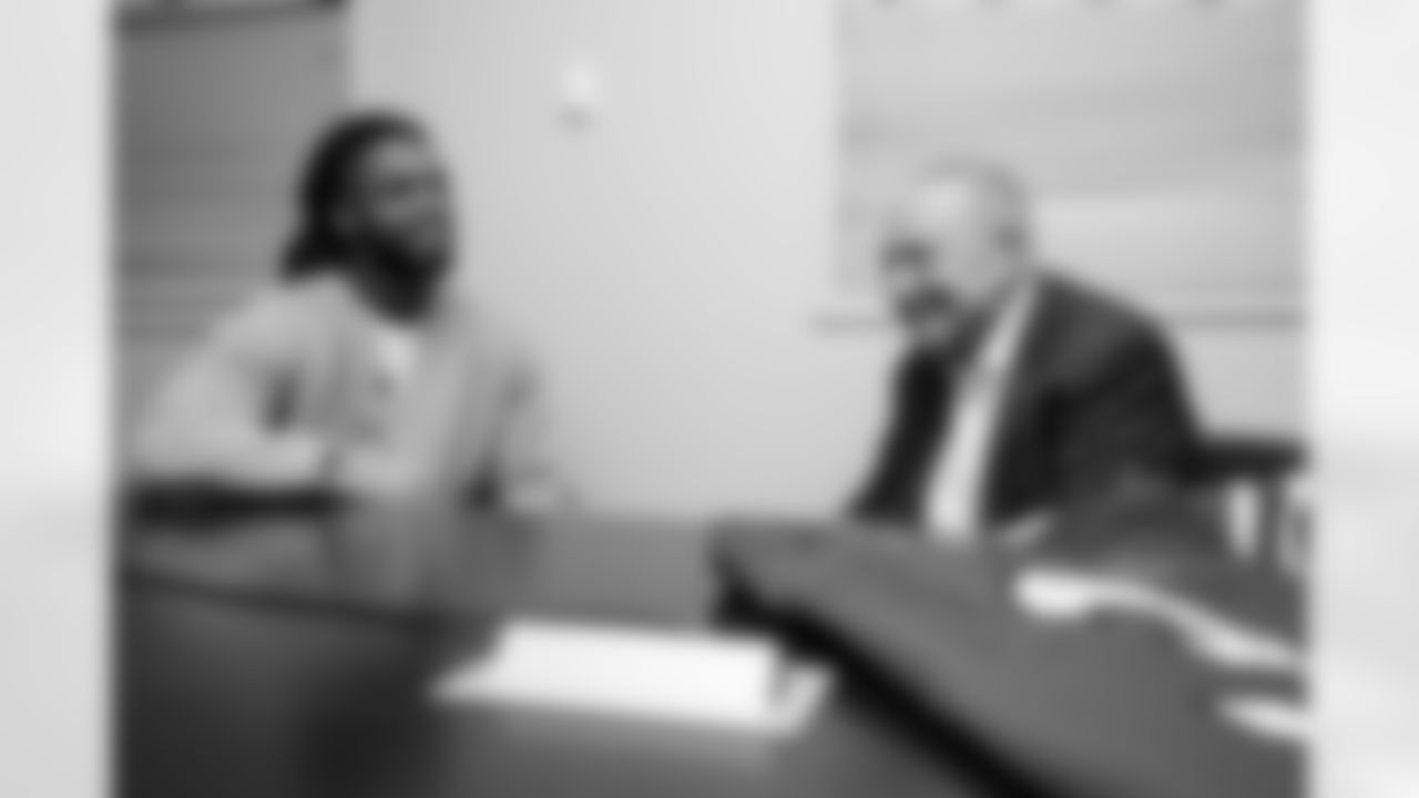 Damar Hamlin and U.S. Senate Majority Leader Chuck Schumer announce the HEARTS Act, December 09, 2024 at Cheektowaga Central High School.