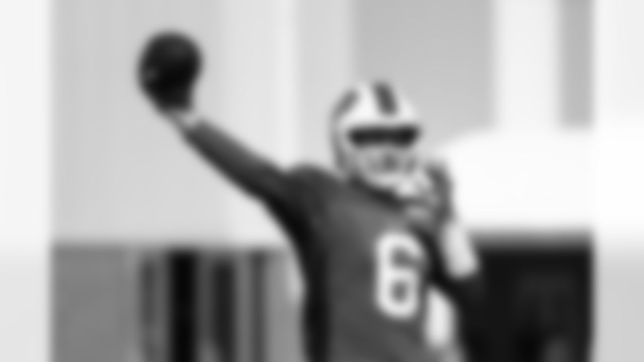 Shane Buechele (6). Buffalo Bills Training Camp, August 27, 2025 at Buffalo Bills Training Facility.