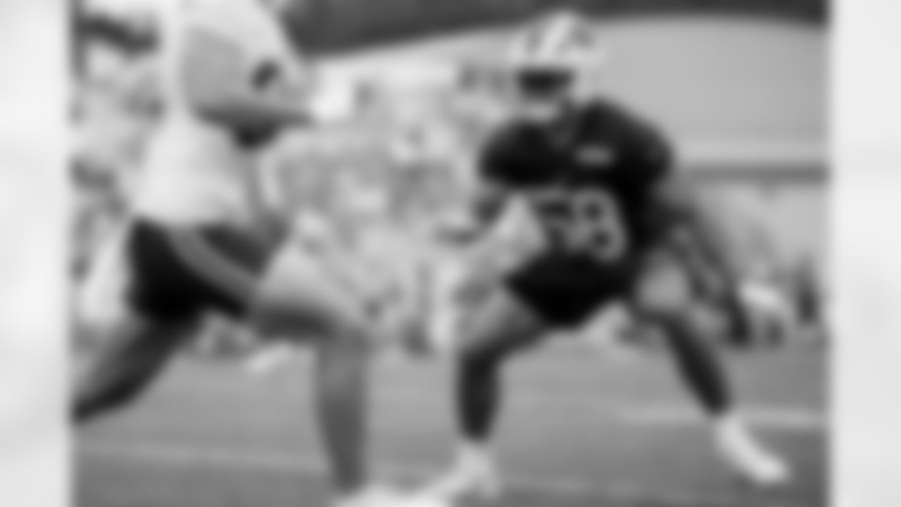 Matt Milano (58). Buffalo Bills Training Camp, July 25, 2025 at St. John Fisher University.
