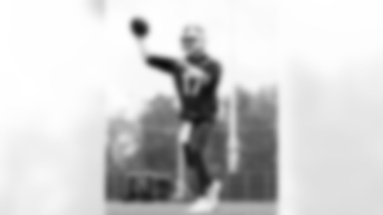 Josh Allen (17). Buffalo Bills Week 8 Practice, October 24, 2025 at Buffalo Bills Training Center.