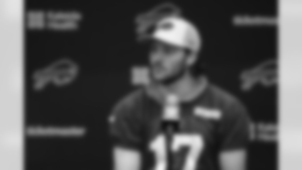 Josh Allen (17). Buffalo Bills Week 12 Practice, November 18, 2025 at Buffalo Bills Training Center.