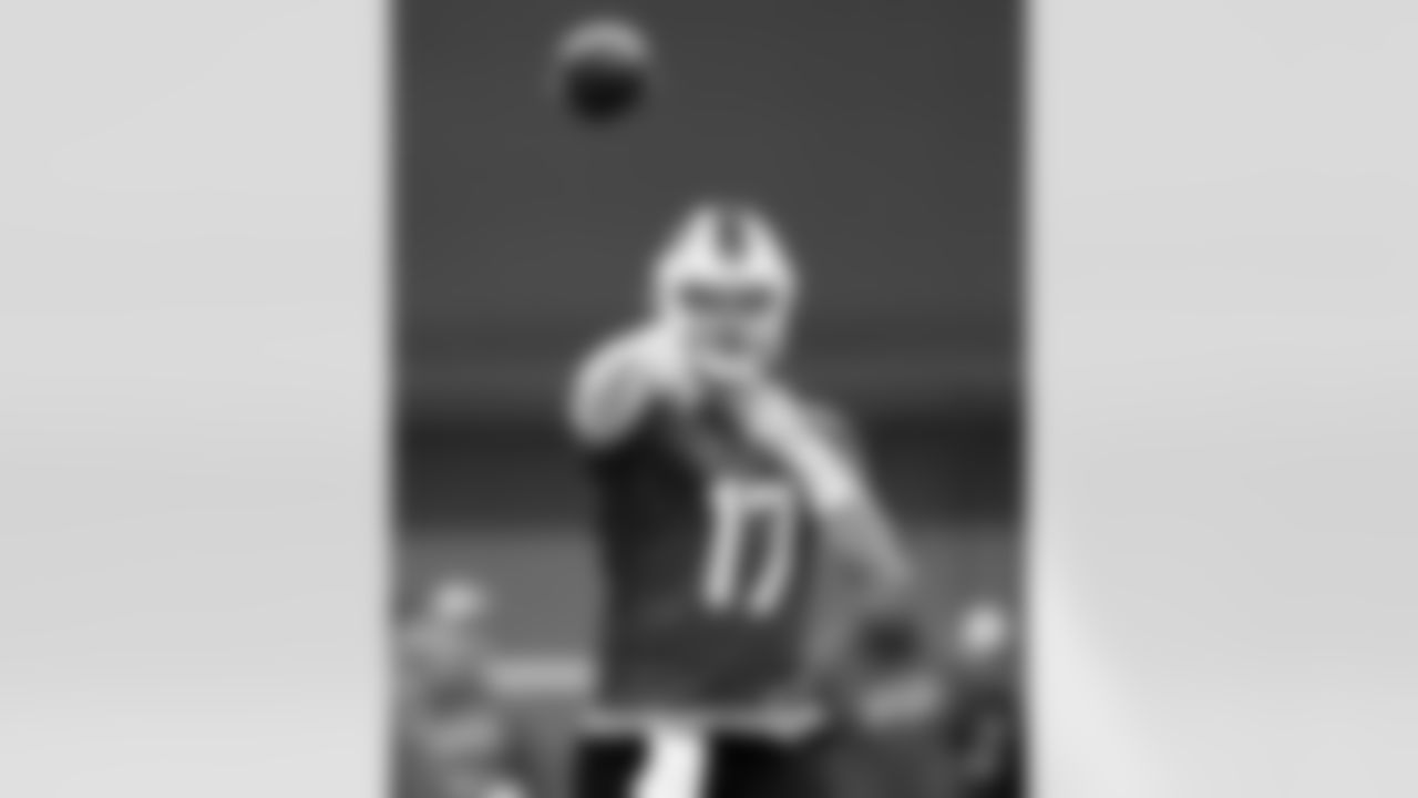 Josh Allen (17). Buffalo Bills Week 16 Practice, December 18, 2025 at Buffalo Bills Training Center.