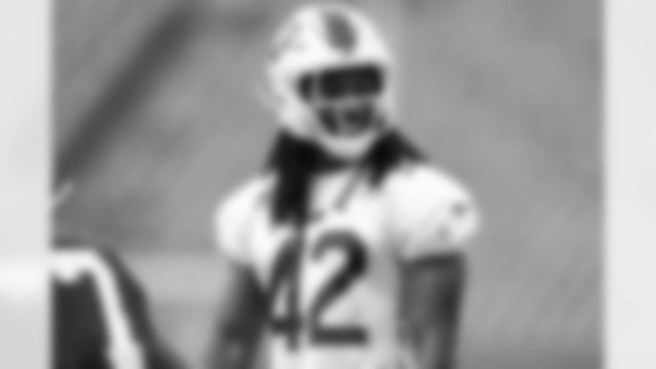 Dorian Williams (42). Buffalo Bills week 3 Saturday practice, September 21, 2024 at Highmark Stadium.