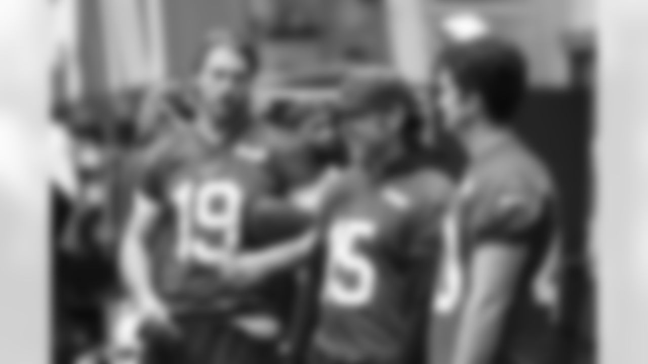 Mitch Wishnowsky (19), Matt Prater (15), Matthew Wright (40). Buffalo Bills Wild Card Week Friday Practice, January 09, 2026 at Buffalo Bills Training Center.