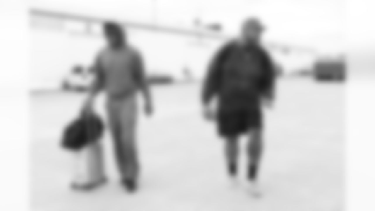 Ja'Marcus Ingram (46), Dion Dawkins (73). Buffalo Bills Travel to Miami, November 08, 2025 at Buffalo Niagara International Airport.