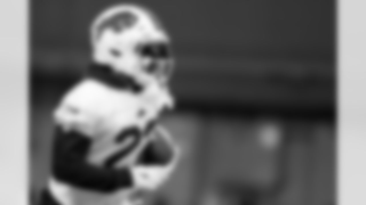 Ray Davis (22). Buffalo Bills Week 16 Practice, December 18, 2025 at Buffalo Bills Training Center.