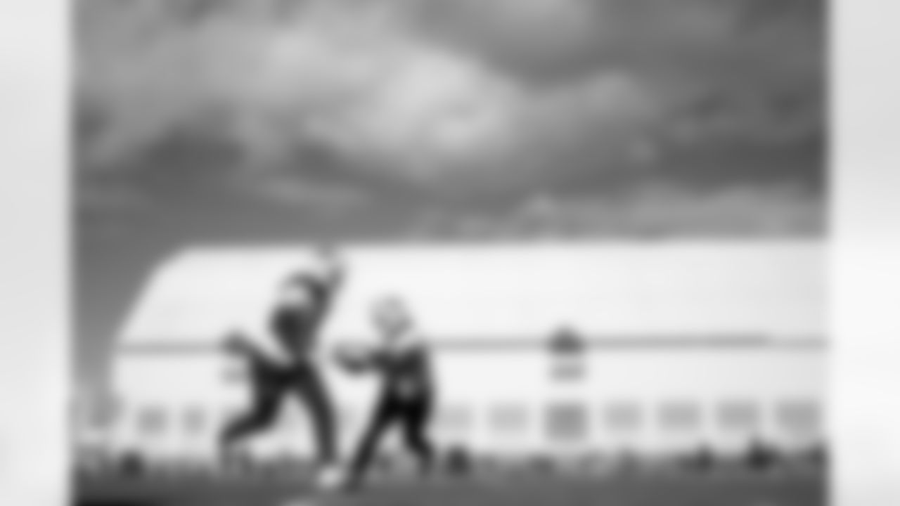 Shaq Thompson (45), Baylon Spector (54). Buffalo Bills Week 10 Practice, November 06, 2025 at Buffalo Bills Training Center.