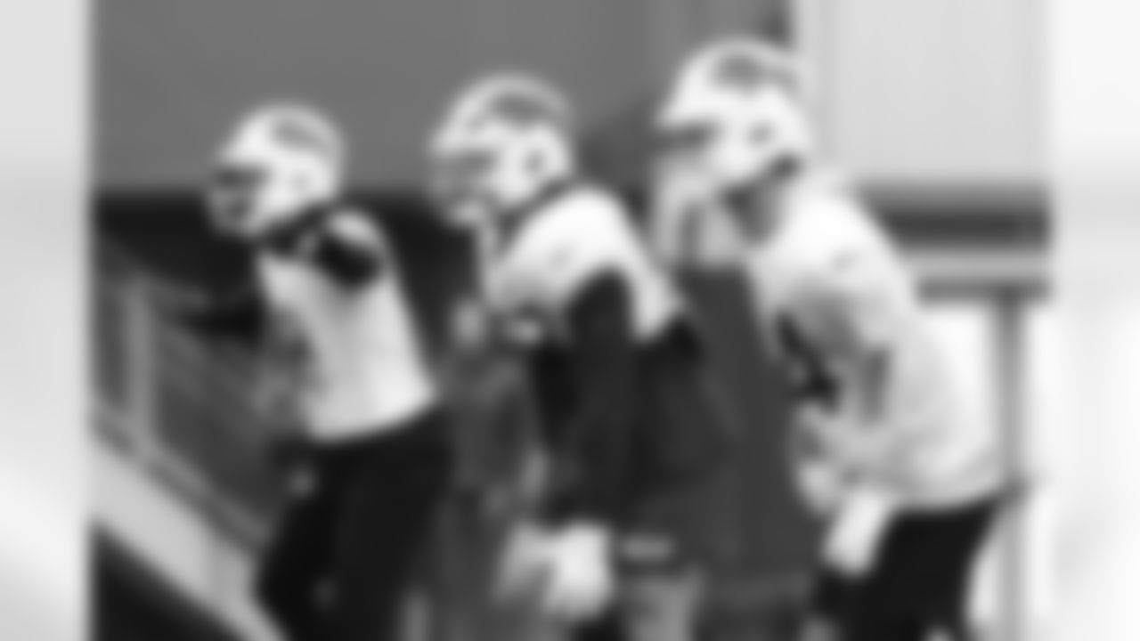 Terrel Bernard (8), Matt Milano (58), Cole Bishop (24). Buffalo Bills Week 9 Practice, October 30, 2025 at the Buffalo Bills Training Center.