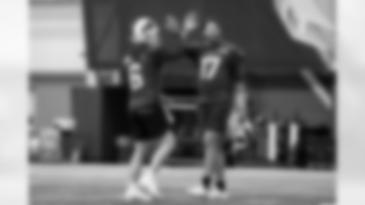 Josh Allen (17), Shane Buechele (6). Buffalo Bills Divisional Round, January 15, 2026 at Buffalo Bills Training Center.