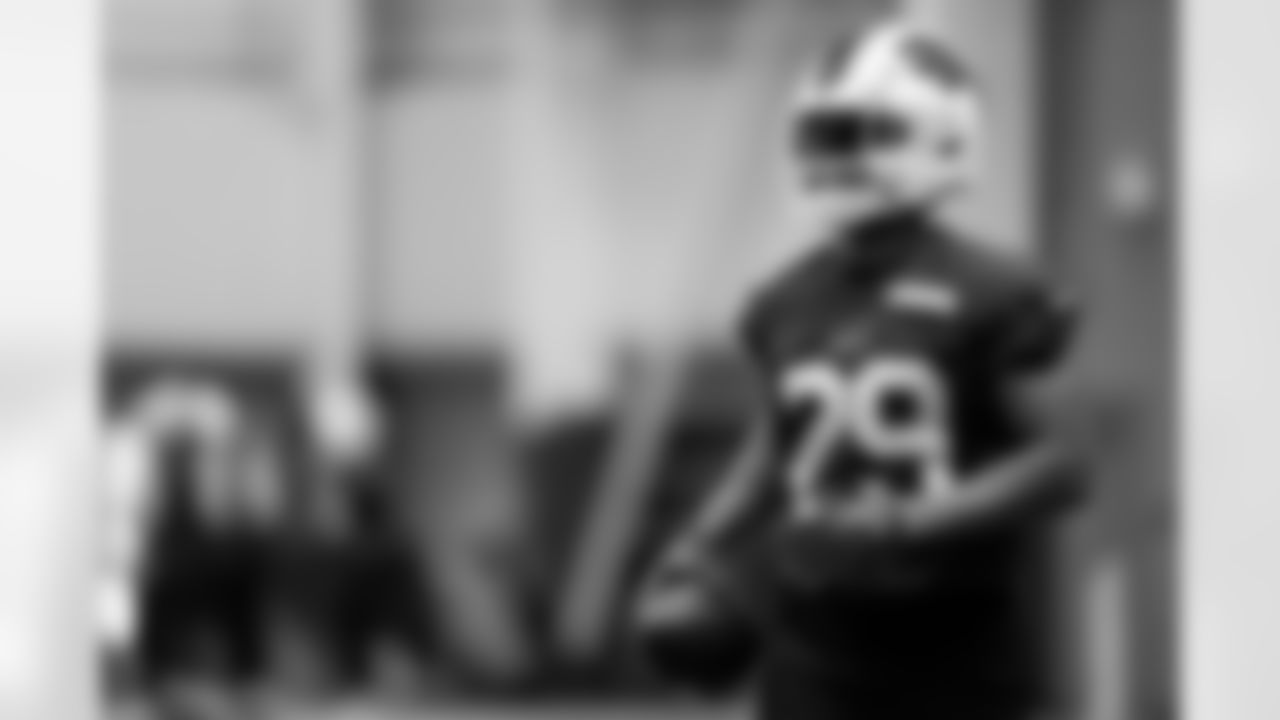 Brandon Codrington (29). Buffalo Bills Divisional Round Practice, January 14, 2026 at Buffalo Bills Training Center.
