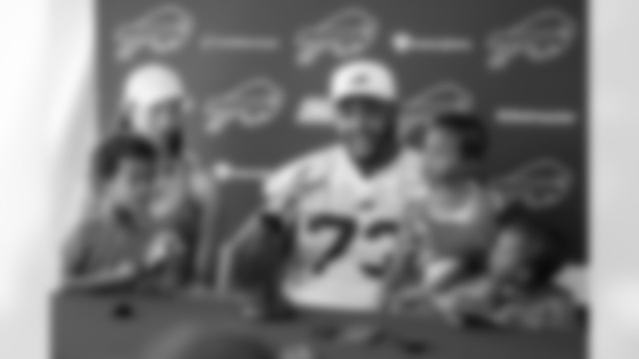 Dion Dawkins (73). Dion Dawkins (73). Buffalo Bills Training Camp, July 24, 2025 at St. John Fisher University.