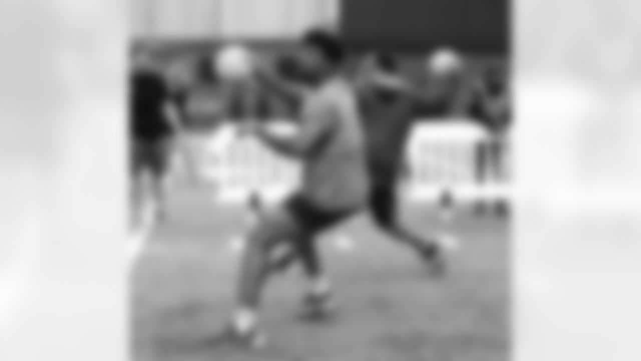 Greg Rousseau. Buffalo Bills offseason workouts and dodgeball competition at One Bills Drive on May 15, 2024.
