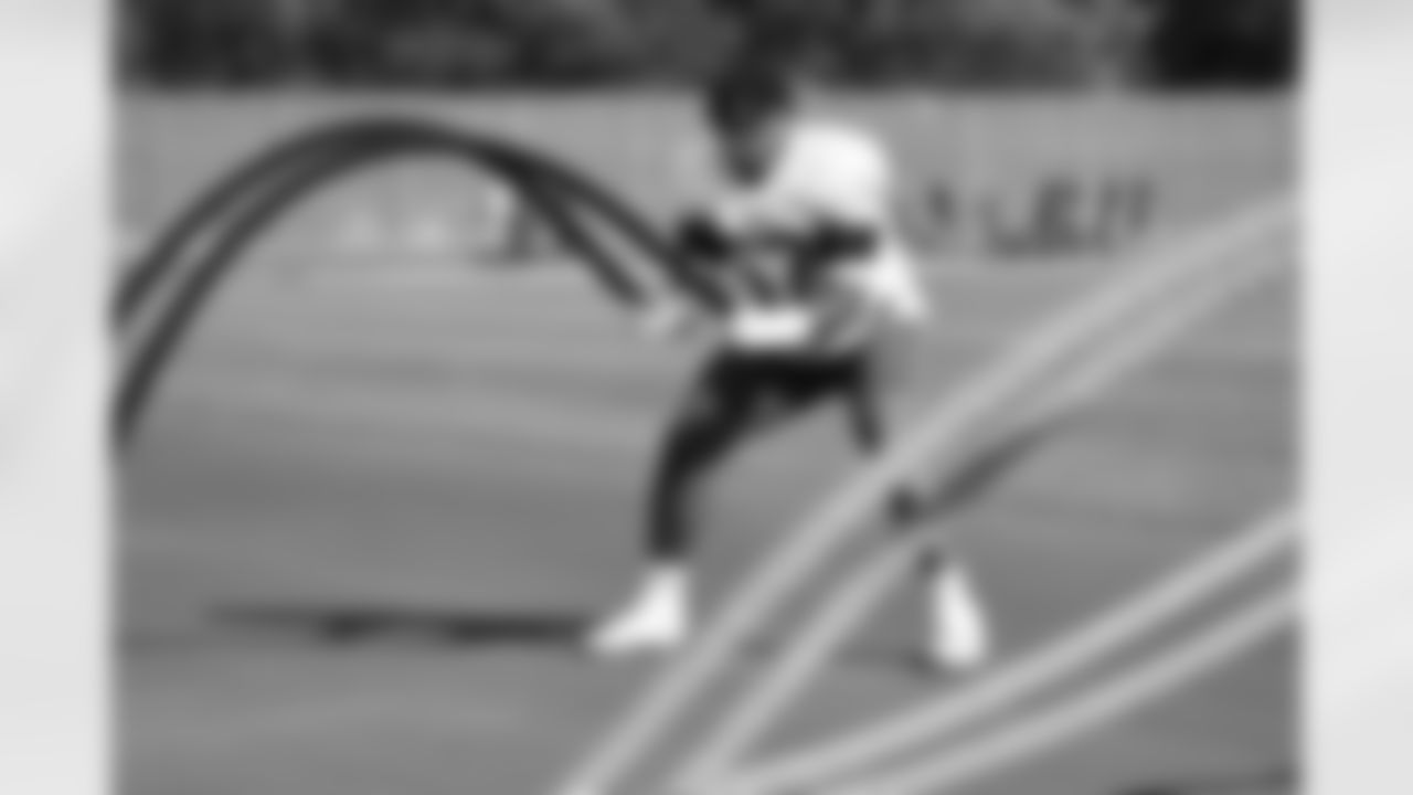 Travis Clayton (67). Buffalo Bills Training Camp, August 27, 2025 at Buffalo Bills Training Facility.
