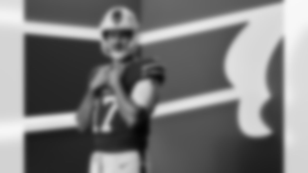 Josh Allen (17) poses for a photo during Buffalo Bills Veteran Media Day, June 10, 2024 at 1 Bills Drive.