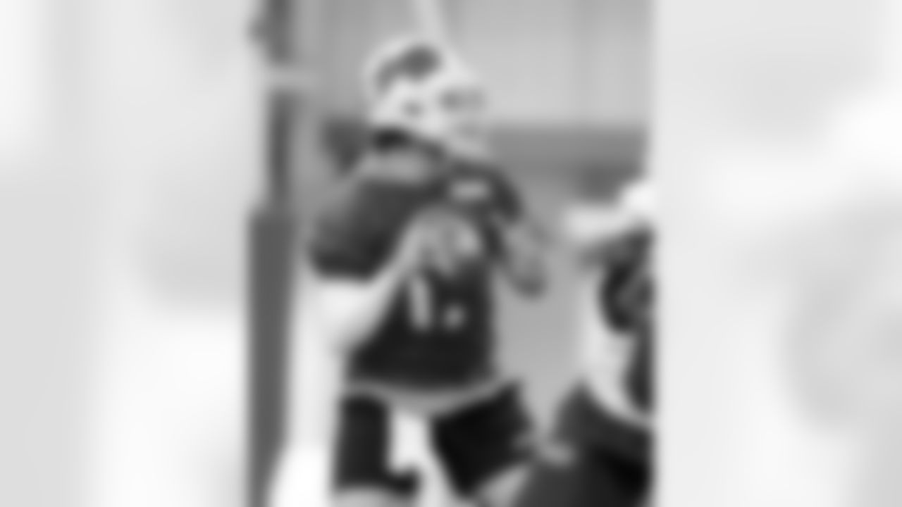 Josh Allen (17). Buffalo Bills Week 16 Practice, December 18, 2025 at Buffalo Bills Training Center.