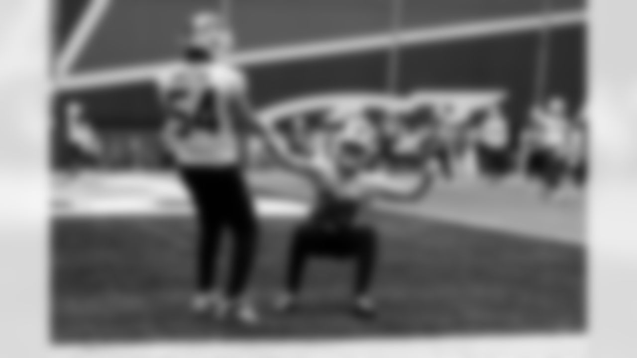 Jalen Kimber (38), Baylon Spector (54). Buffalo Bills Week 17 Practice, December 26, 2025 at Buffalo Bills Training Center.