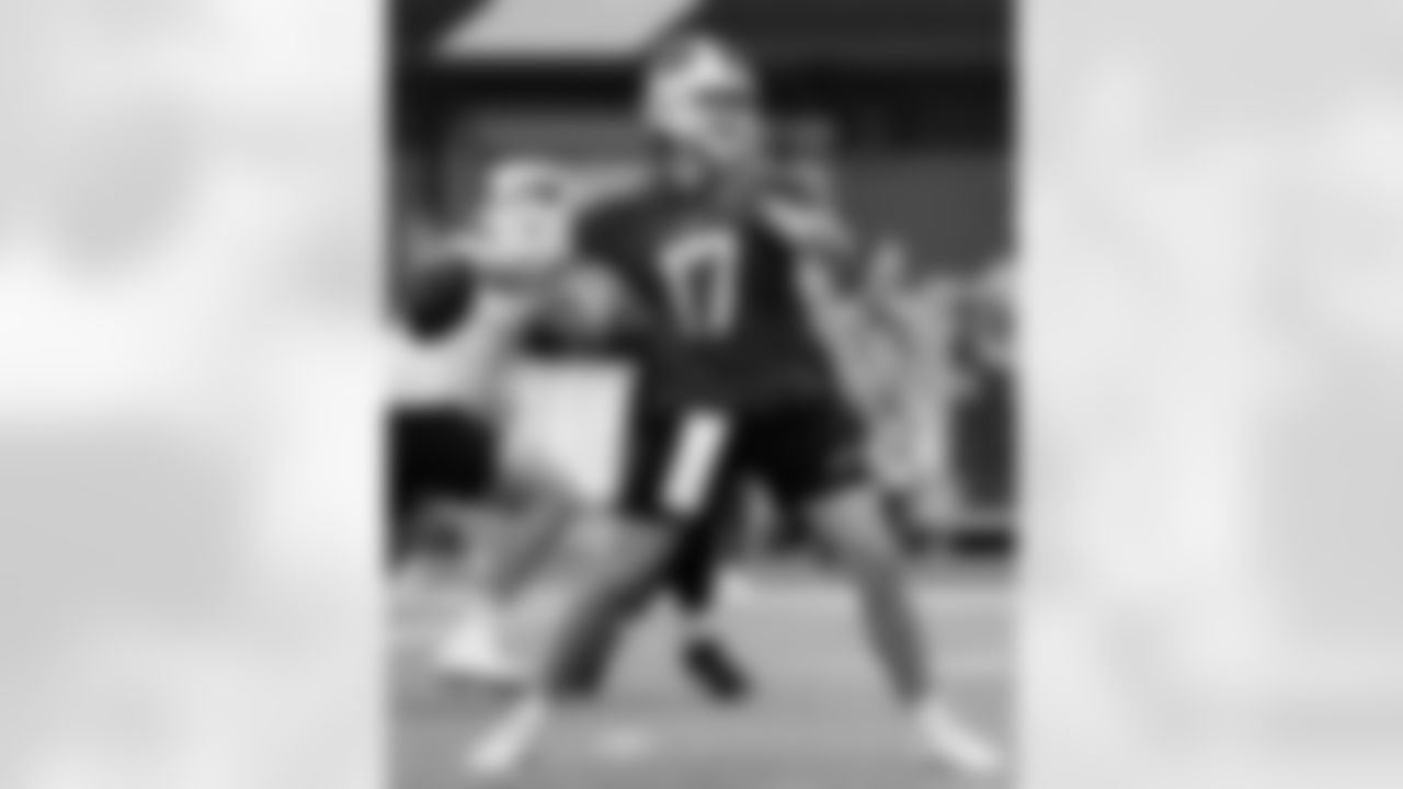 Josh Allen (17). Buffalo Bills Week 13 Practice, November 26, 2025 at Buffalo Bills Training Center.