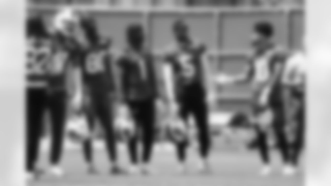 Tyrell Shavers (80), Curtis Samuel (1), Joshua Palmer (5), Khalil Shakir (10). Buffalo Bills Mandatory Minicamp, June 10, 2025 at the Buffalo Bills Training Center.