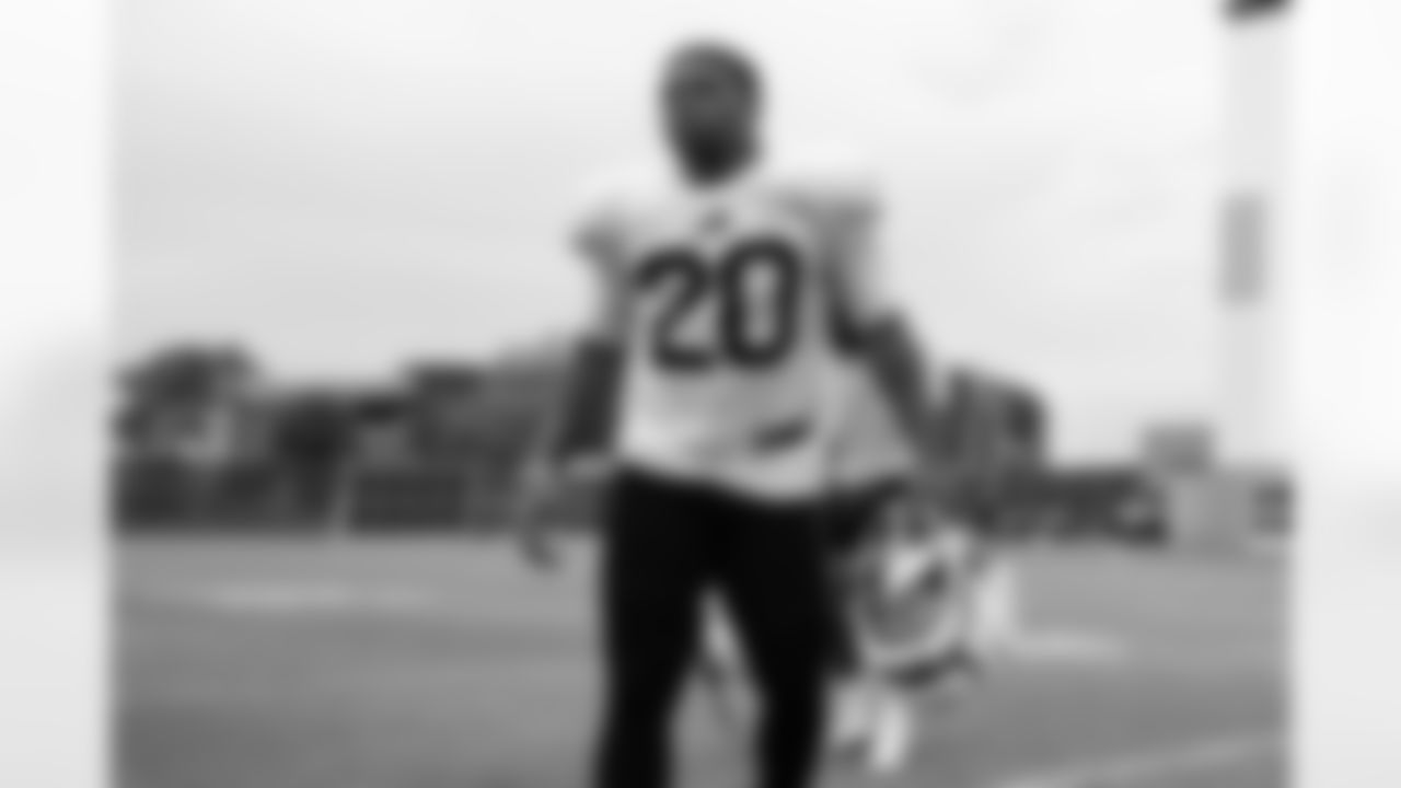 Frank Gore Jr. (20). Buffalo Bills Training Camp, August 19, 2025 at Buffalo Bills Training Facility.
