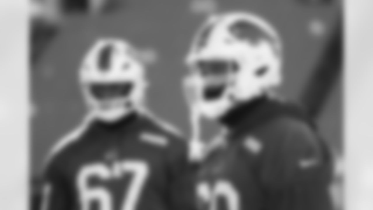 Tylan Grable (68). Buffalo Bills Week 14 Practice, December 05, 2025 at Highmark Stadium.