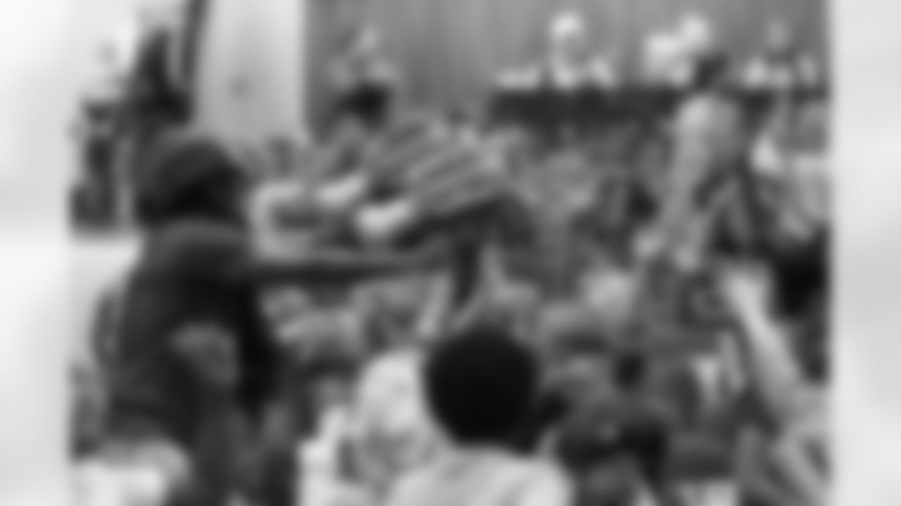 Buffalo Bills pep rally for students and staff at Windermere Boulevard Elementary School, December 19, 2025.