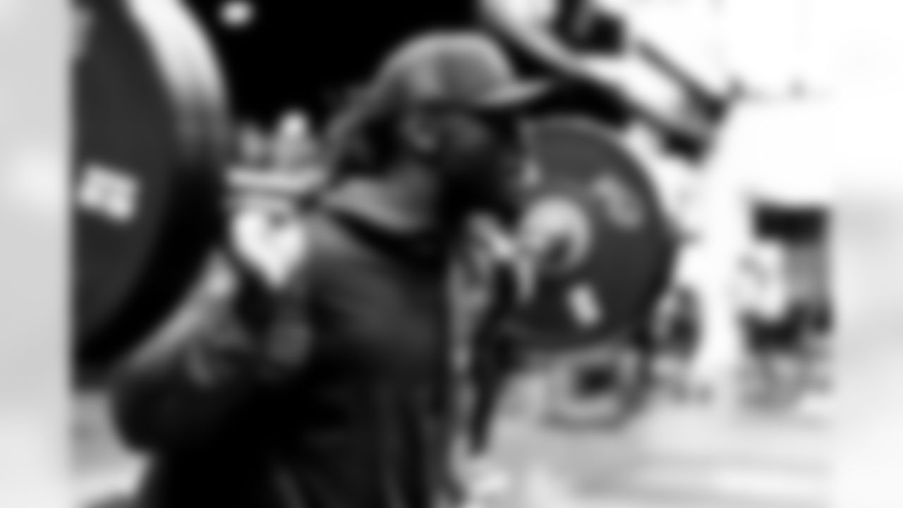 Larry Ogunjobi (99), B&W, Black and White. Buffalo Bills players train during Phase One of voluntary off-season workouts, May 1, 2025 at the Buffalo Bills Training Center.