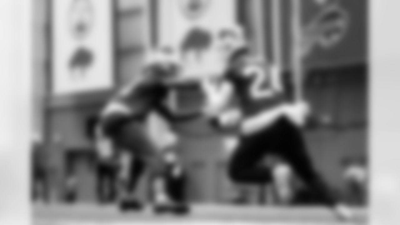 Cole Bishop, Maxwell Hairston. Buffalo Bills Week 15 Practice, December 11, 2025 at Buffalo Bills Training Center.