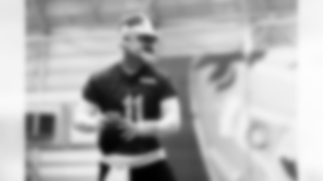 Mitchell Trubisky (11). Buffalo Bills Week 13 Practice, November 28, 2025 at Buffalo Bills Training Center.