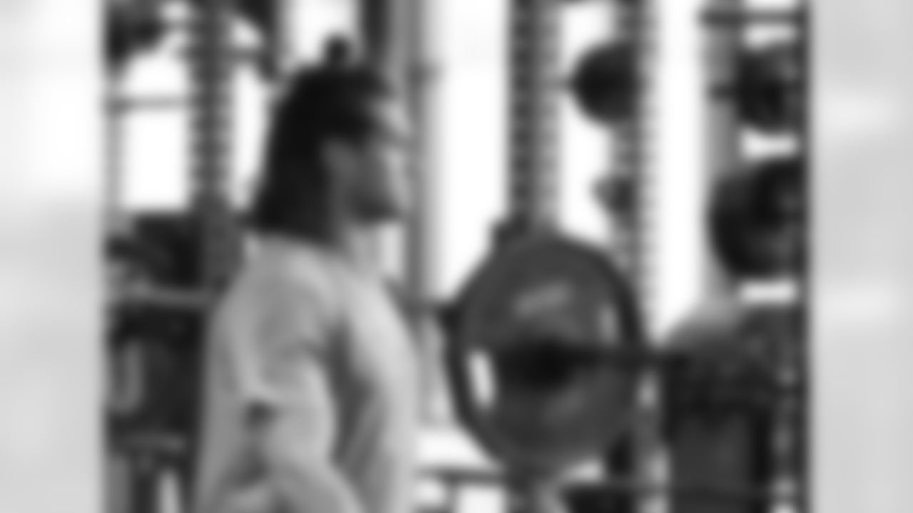 Baylon Spector (54). Buffalo Bills offseason workouts and dodgeball competition at One Bills Drive on May 15, 2024.