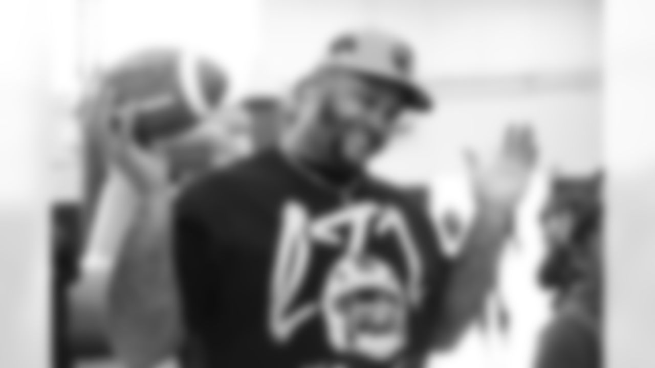 Dion Dawkins visits Harvey Austin School, December 16, 2025.