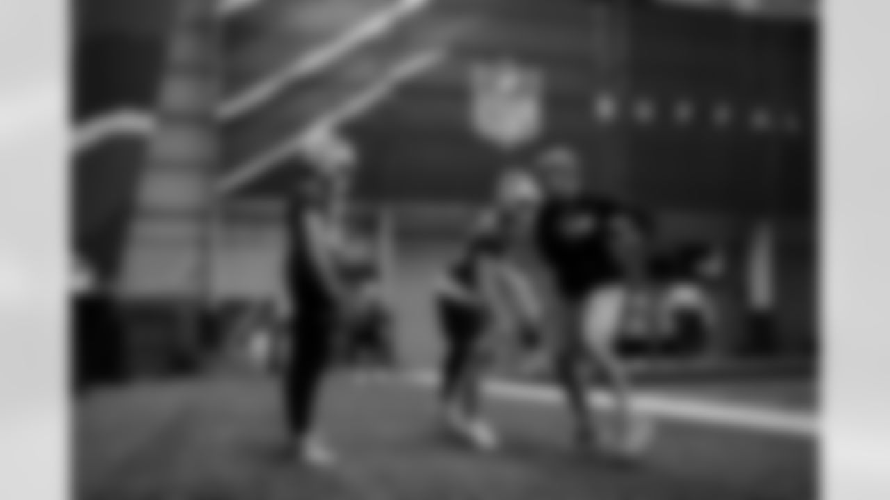 Dawson Knox (88), Dalton Kincaid (86), Rob Boras. Buffalo Bills Week 17 Practice, December 26, 2025 at Buffalo Bills Training Center.