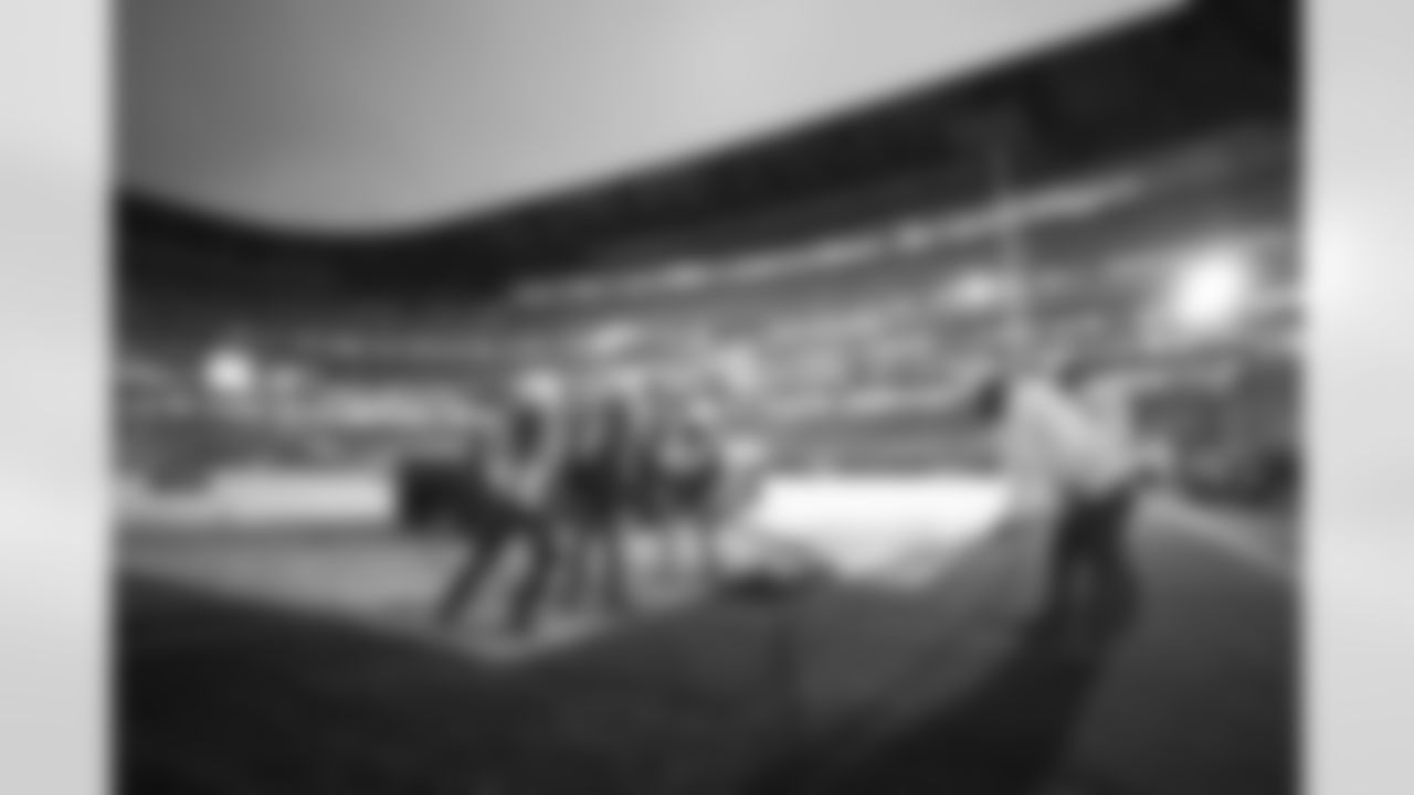 Crews lay the first sod at New Highmark Stadium, October 07, 2025.
