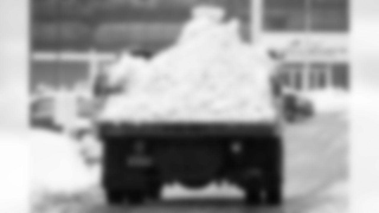 Snow removal at Highmark Stadium in preparation for a Divisional Round matchup against the Kansas City Chiefs, January 19, 2024.