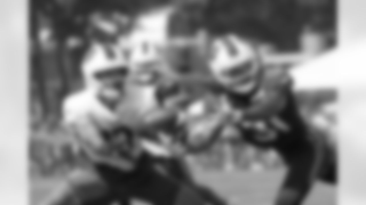 Khalil Shakir (10), Maxwell Hairston (31). Buffalo Bills Training Camp, July 28, 2025 at St. John Fisher University.