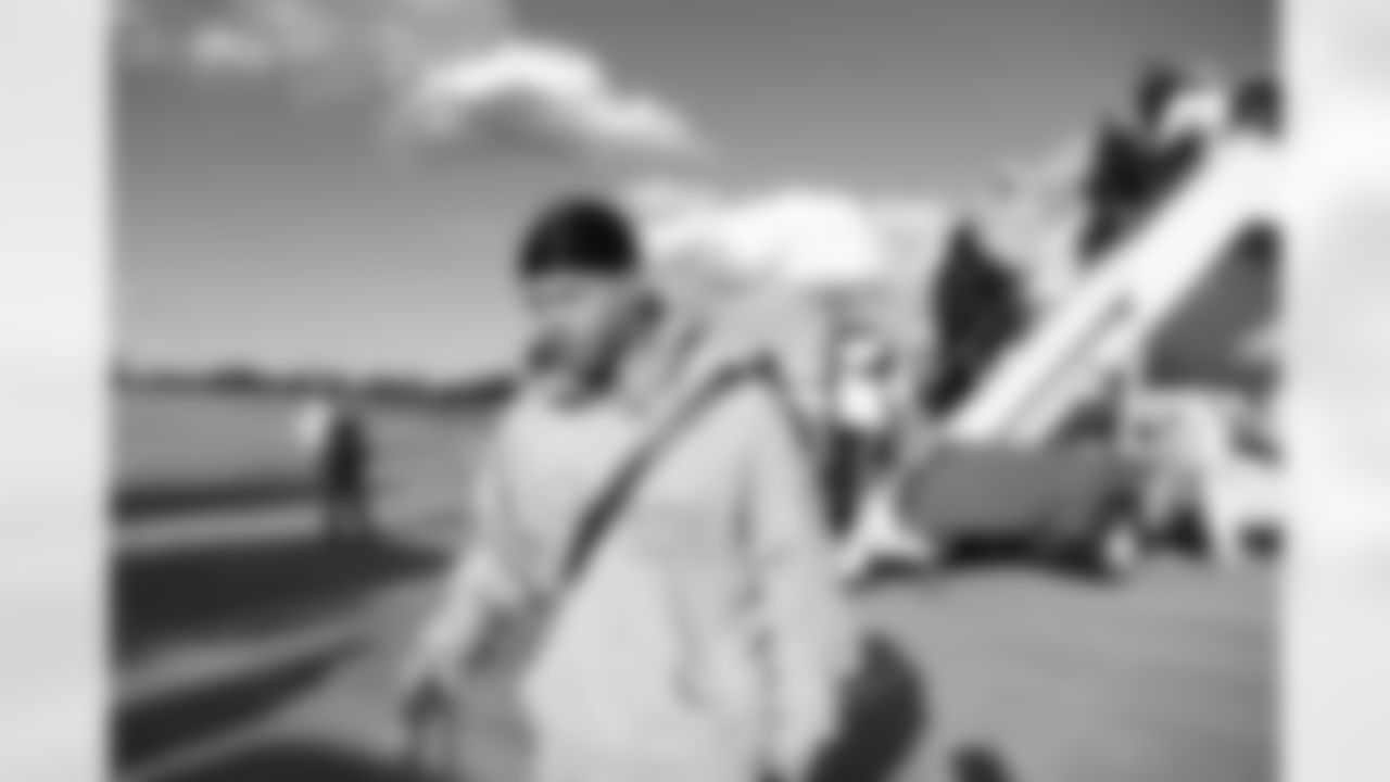 Taron Johnson (7). Buffalo Bills arrive in Jacksonville, January 10, 2026.