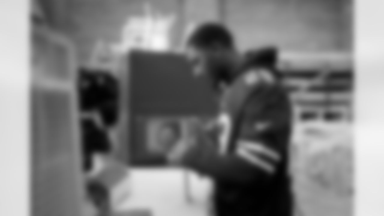 Brandon Codrington (29). Buffalo Bills Social Justice Committee Trade School Visit, October 07, 2025 at McKinley High School.