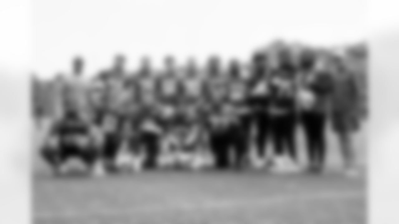 Austin Gund, Ryan Van Demark (74), David Edwards (76), Connor McGovern (66), Alec Anderson (70), Travis Clayton (67), Sedrick Van Pran-Granger (62), Mike Edwards (65), Richard Gouraige (75), O'Cyrus Torrence (64), Aaron Kromer, Tylan Grable (68), Jacob Bayer (61), Chase Lundt (77), Spencer Brown (79), Kendrick Green (53), Dion Dawkins (73). Buffalo Bills Mandatory Minicamp, June 12, 2025 at the Buffalo Bills Training Center.