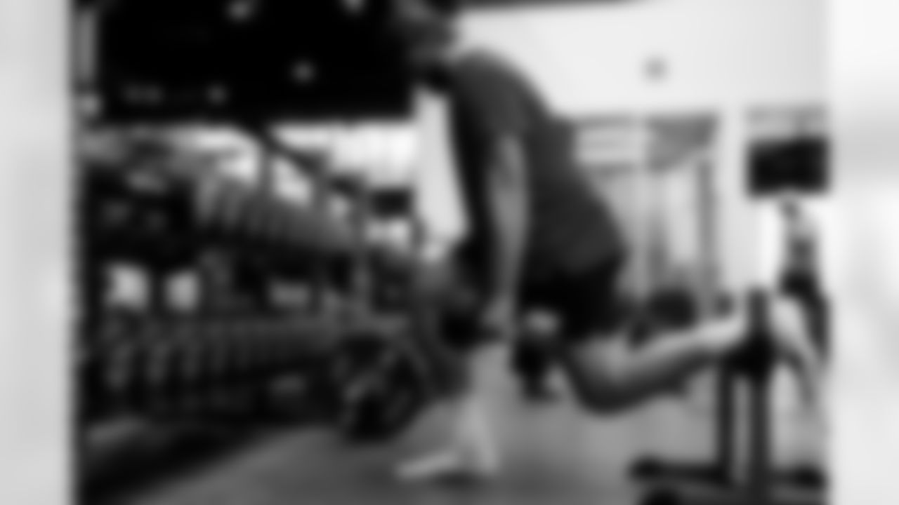 Ryan Van Demark (74). Buffalo Bills players work out during Phase One of voluntary off-season workouts, April 24, 2025 at the Buffalo Bills Training Center.