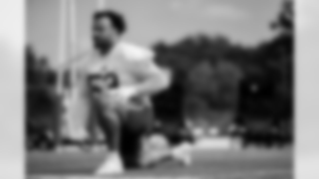 Kendrick Green (53). Buffalo Bills Training Camp, July 27, 2025 at St. John Fisher University.