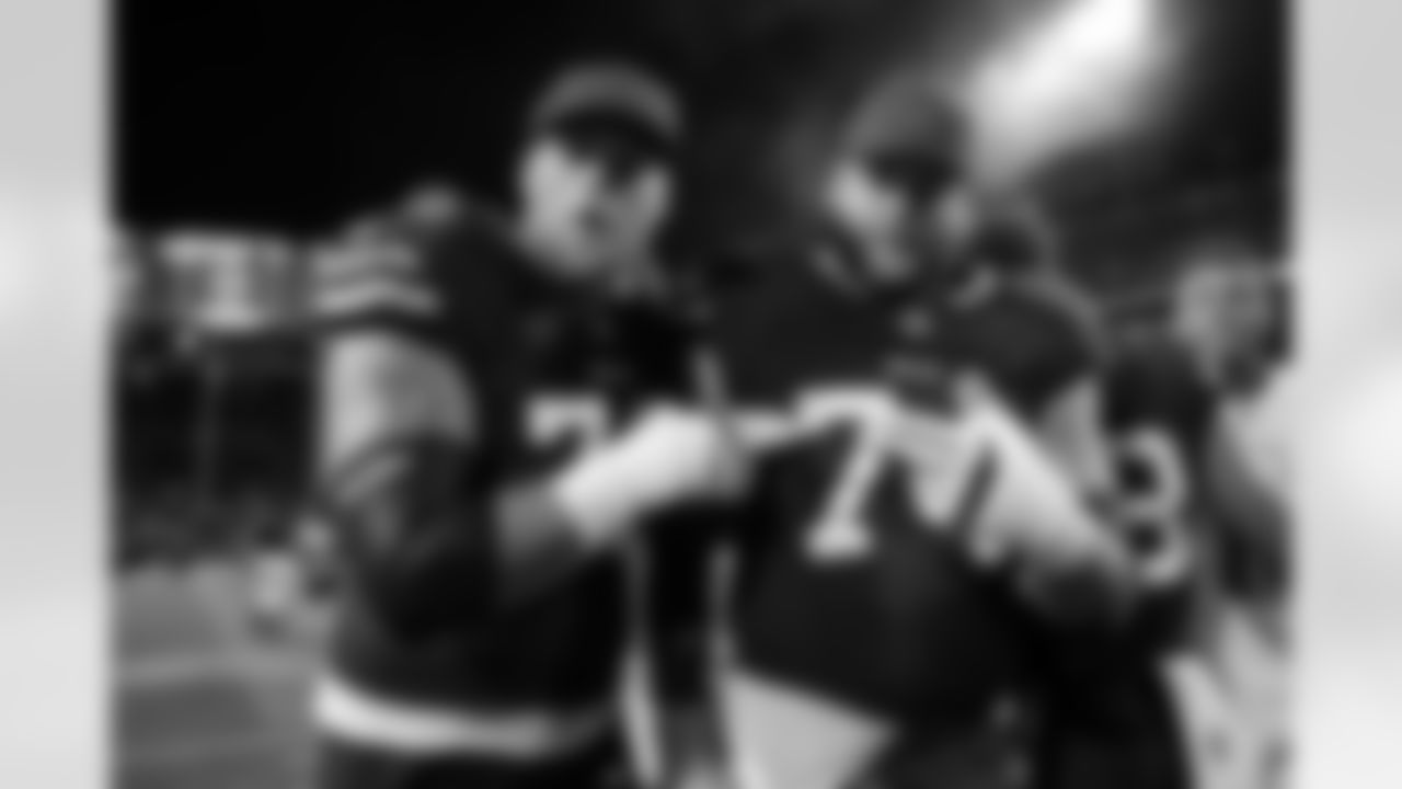 Spencer Brown (79), Ryan Van Demark (74). Buffalo Bills vs Miami Dolphins, Regular Season, September 18, 2025 at Highmark Stadium.