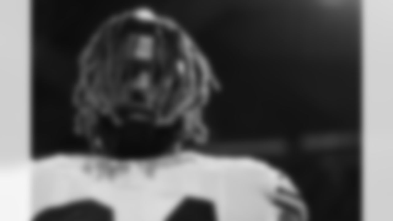 O'Cyrus Torrence (64). Atlanta Falcons vs Buffalo Bills, Regular Season, October 13, 2025 at Mercedes-Benz Stadium.