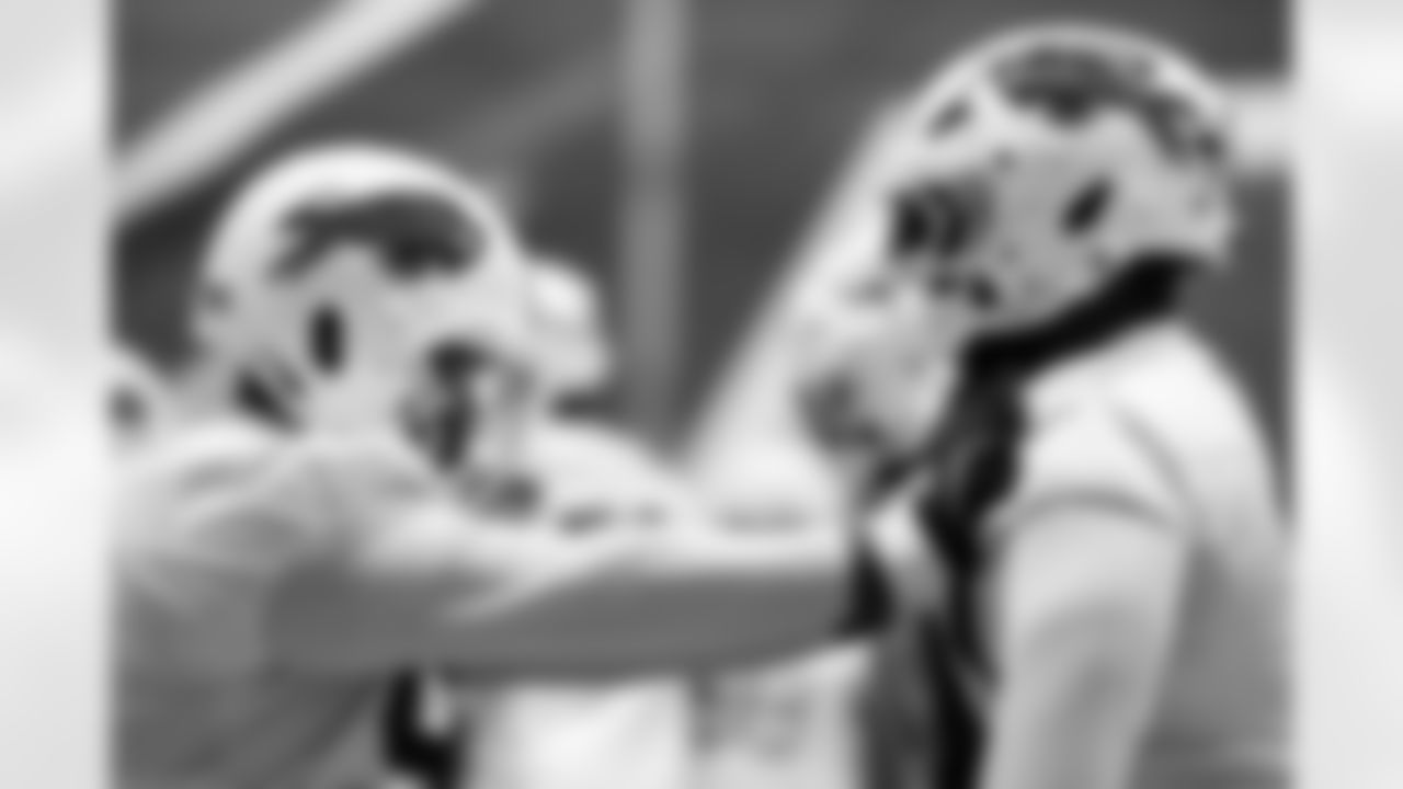 Deone Walker (96), Zion Logue (93). Buffalo Bills Week 14 Practice, December 04, 2025 at Buffalo Bills Training Center.