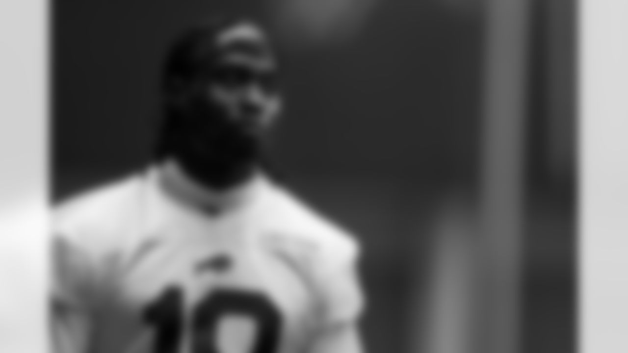Brandin Cooks (18). Buffalo Bills Week 13 Practice, November 26, 2025 at Buffalo Bills Training Center.