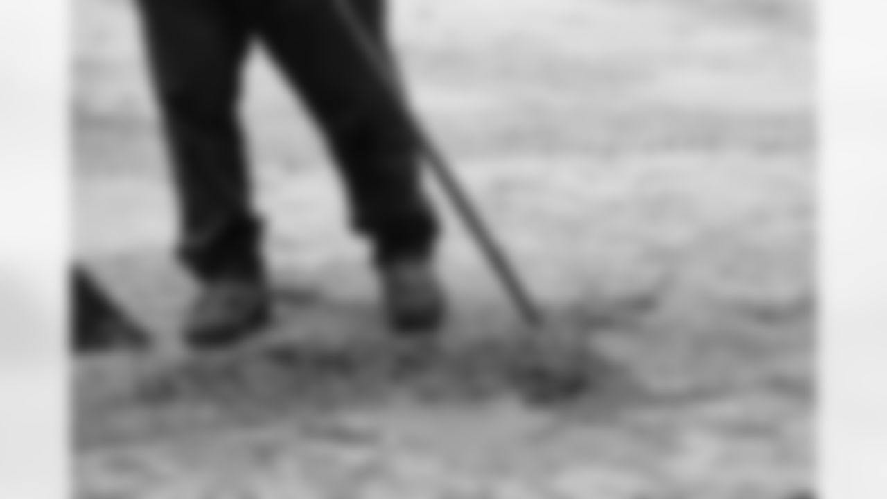 Crews lay the first sod at New Highmark Stadium, October 07, 2025.