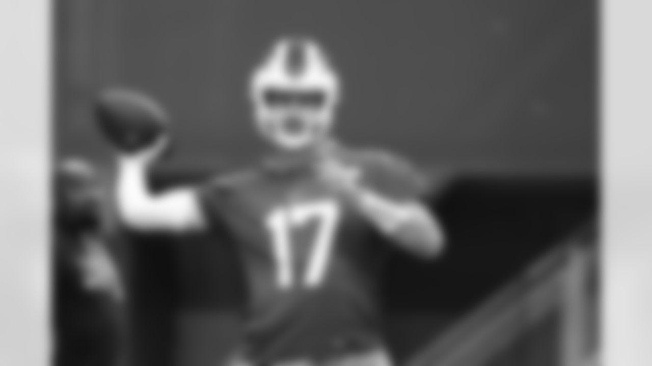 Josh Allen (17). Buffalo Bills Week 9 Practice, October 30, 2025 at the Buffalo Bills Training Center.