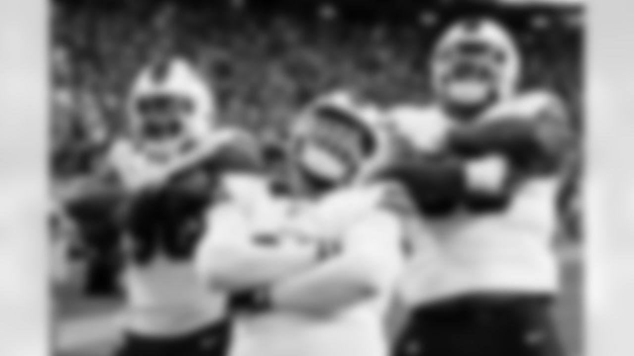 DaQuan Jones (92), Deone Walker (96), Javon Solomon (56). Buffalo Bills vs Denver Broncos, Divisional Game, January 17, 2026 at Empower Field at Mile High.