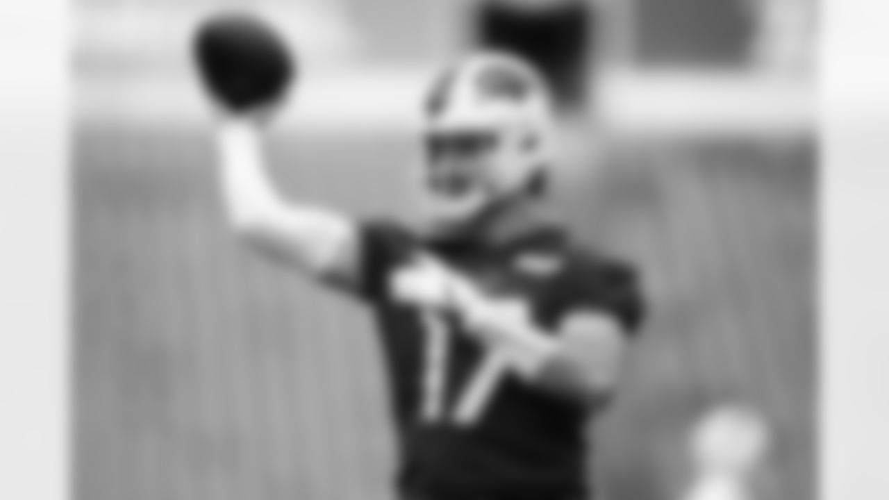 Josh Allen (17). Buffalo Bills week 3 Saturday practice, September 21, 2024 at Highmark Stadium.