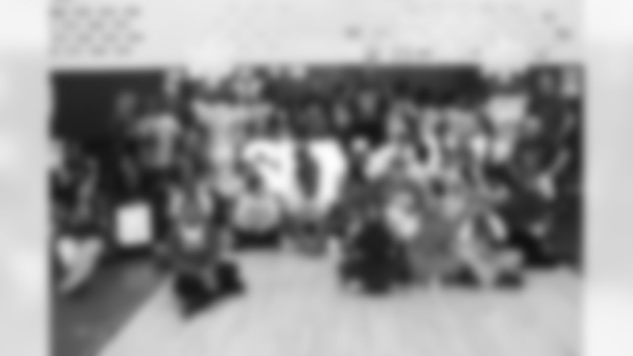 Dion Dawkins visits Harvey Austin School, December 16, 2025.