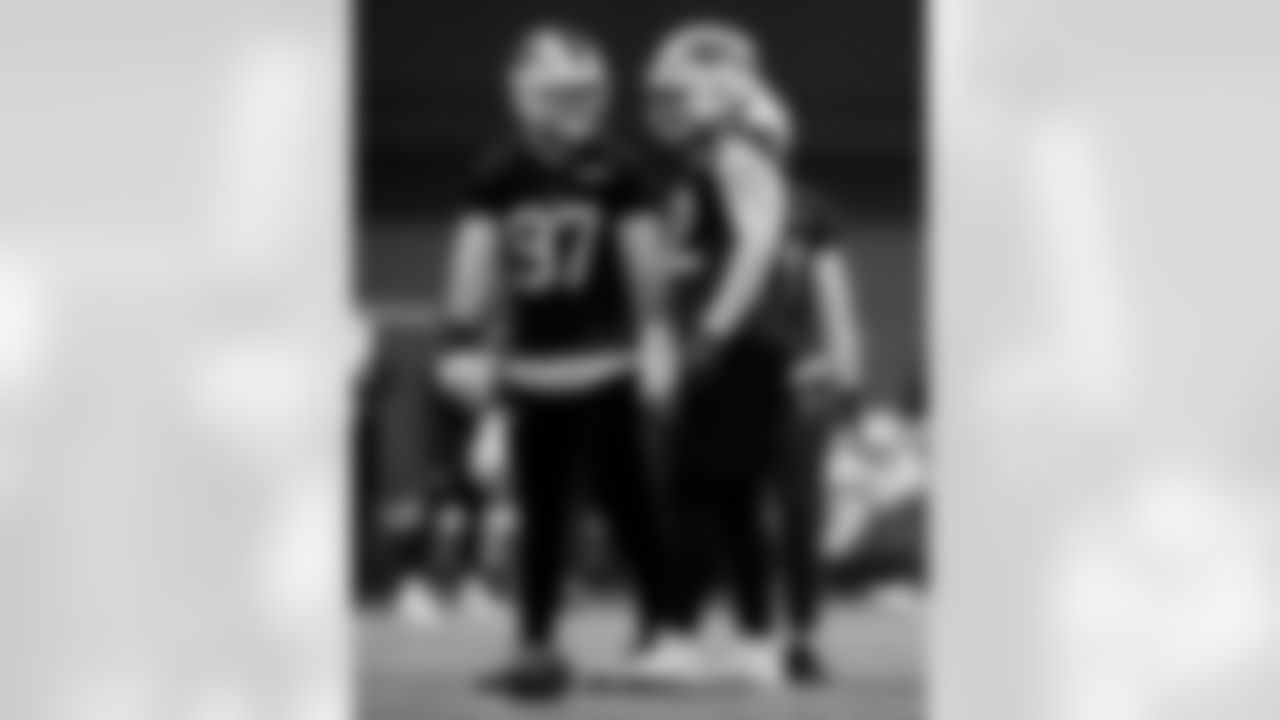 Joey Bosa (97), DaQuan Jones (92). Buffalo Bills Wild Card Week Thursday Practice, January 08, 2026 at Buffalo Bills Training Center.