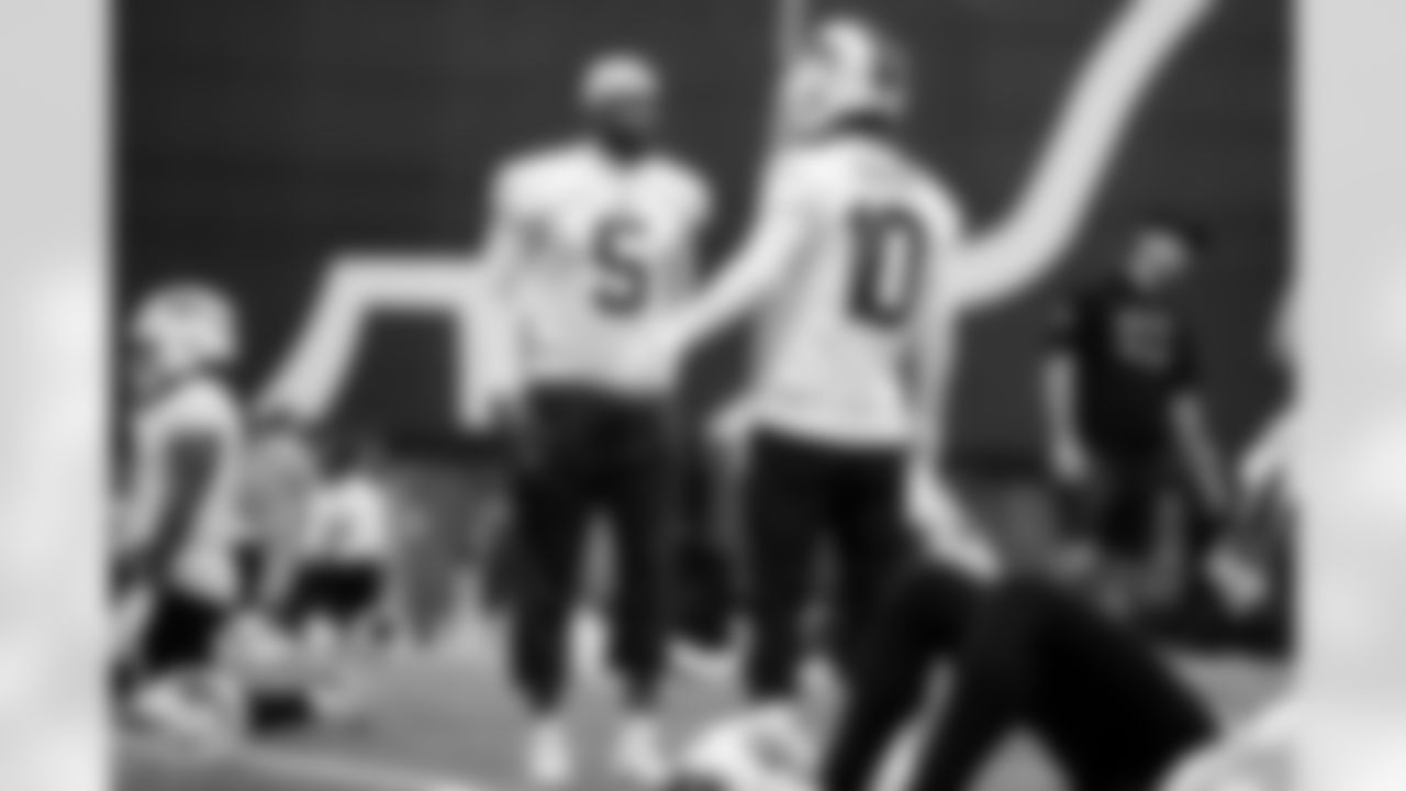 Khalil Shakir, Joshua Palmer. Buffalo Bills Week 15 Practice, December 11, 2025 at Buffalo Bills Training Center.